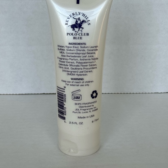 New Beverly Hills Polo Club Blue Energizing Shower Gel for Men 2.5 oz BHPC - Picture 3 of 5